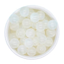 White Shimmery Glow in the Dark Beads 16mm (Package of 10)
