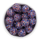 Patriotic Chunky Glitter Beads 20mm (Package of 10)