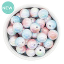 Baby Blue & Crepe Pink Ombre Iridescent Beads 16mm (Package of 10)