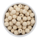 Beige Solid Pumpkin 12mm Silicone Beads (Package of 10)