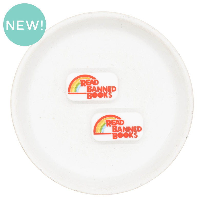 Read Banned Books Silicone Focal Bead 16x29mm (Package of 2)