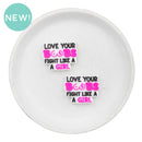 Love Your Boobs Fight Like a Girl Focal Bead 24x30mm (Package of 2)