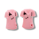 3-D Pink Scrubs Silicone Focal Bead 22x27x12mm (Package of 2)