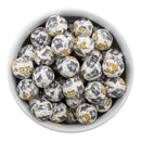 Cat Collage Printed Silicone Beads 15mm (Package of 10)