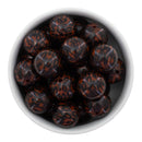 Brown w/Black Leopard Printed Beads 20mm (Package of 10)