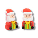 3-D Santa w/Gift Silicone Focal Bead 30x18x14mm (Package of 2)