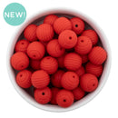Scarlet Red Solid Spiral 15mm Silicone Beads (Package of 10)