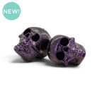 3-D Black w/Purple Shimmer Skull Silicone Focal Bead 21x16x21mm (Package of 2)