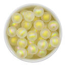 Yellow Iridescent Satin Finish Color Core Beads 16mm (Package of 10)