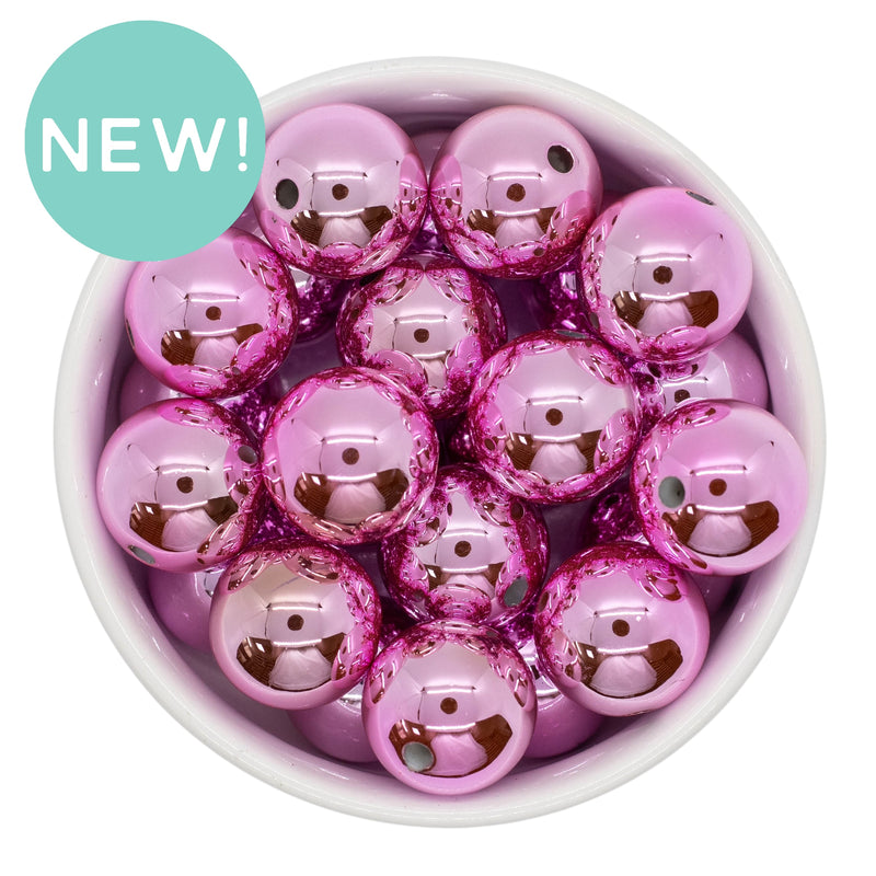 Ballet Pink UV Shine Beads 20mm (Package of 10)