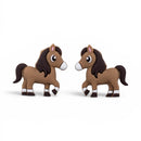 3-D Horse Silicone Focal Bead 33x11x34mm (Package of 2)