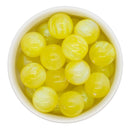 Yellow Cosmic Glitter Beads 20mm (Package of 10)