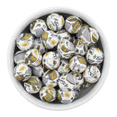 Books & Coffee Printed Silicone Beads 15mm (Package of 10)