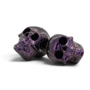 3-D Black w/Purple Shimmer Skull Silicone Focal Bead 21x16x21mm (Package of 2)