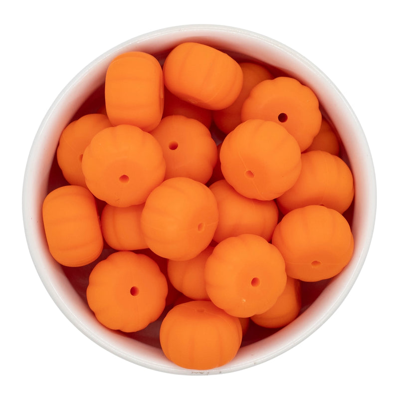 Orange Jumbo Pumpkin Abacus Silicone Beads 20x13mm (Package of 5)