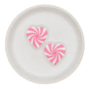 Pink & White Swirl Heart Silicone Focal Bead 29mm (Package of 2)