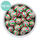 Iridescent Christmas Swirl Beads 16mm (Package of 10)