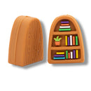 3-D Arched Bookshelf Silicone Focal Bead 30x23x13mm (Package of 2)