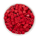 Red Solid Square Beads 8mm (Package of Approx. 35 Beads)