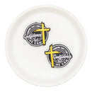 Gold Cross Knowing That I Can't But He Can - Godfidence Silicone Focal Bead 30mm