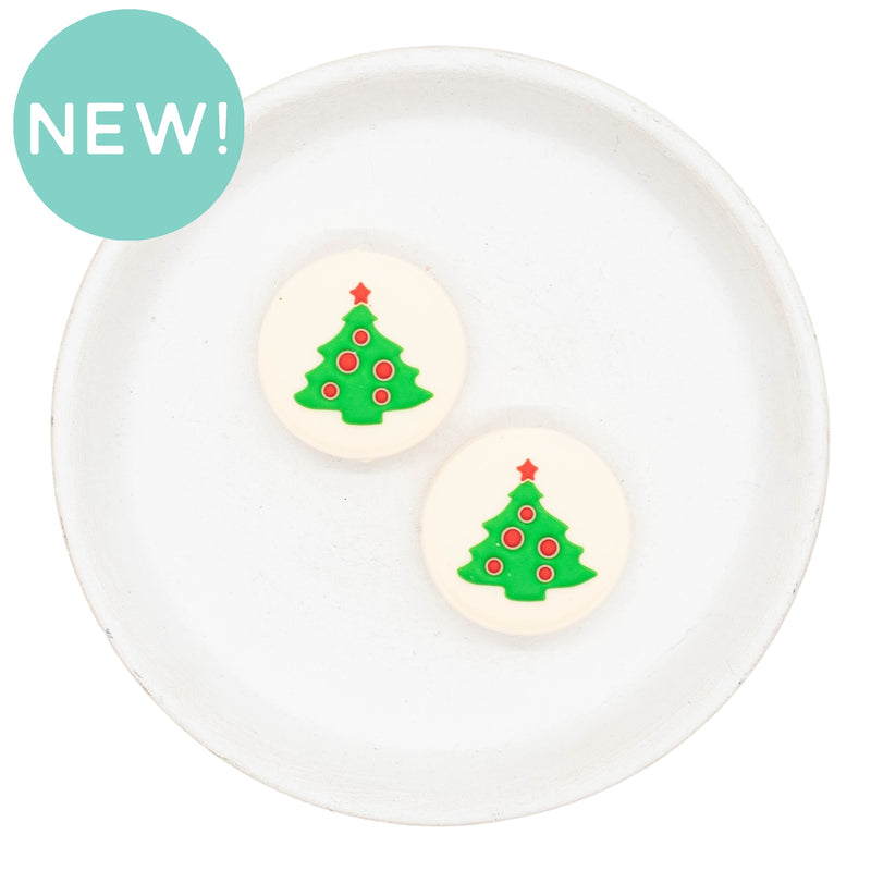 Christmas Tree Cookie Silicone Focal Bead 28mm (Package of 2)