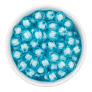 Turquoise Translucent Pumpkin White Core Beads 12mm (Package of 20)