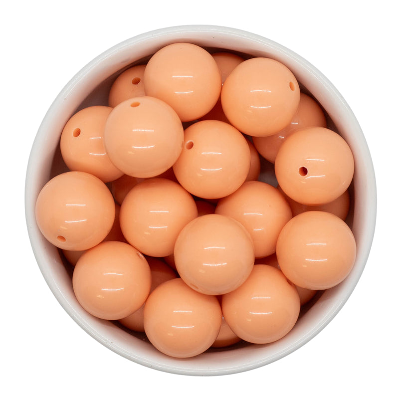 Peach Solid Beads 20mm (Package of 10)