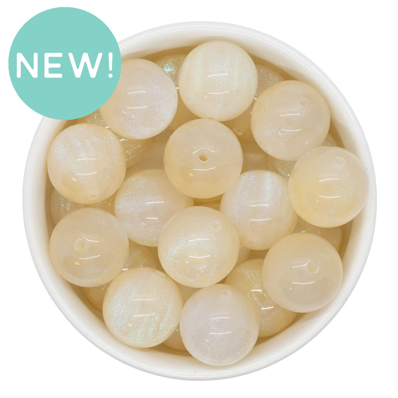 Linen Cosmic Glitter Beads 20mm (Package of 10)