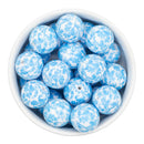 Sky Blue Bird Filigree Overlay Printed Beads 20mm (Package of 10)