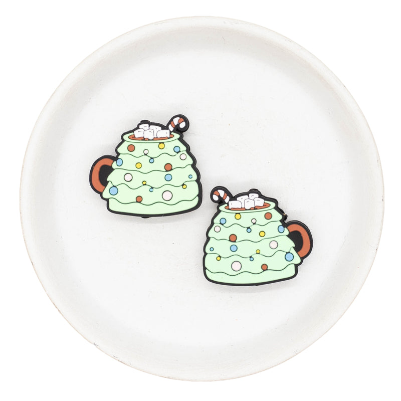 Christmas Tree Hot Cocoa Mug Silicone Focal Bead 29x33mm (Package of 2)