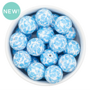 Sky Blue Bird Filigree Overlay Printed Beads 20mm (Package of 10)