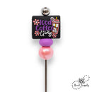 Iced Coffee Girly Silicone Focal Bead 23x28mm (Package of 2)