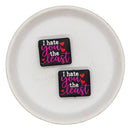 I Hate You the Least Silicone Focal Bead 28x24mm (Package of 2)
