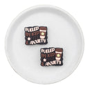 Fueled by Iced Coffee & Anxiety Focal Bead 24x30mm (Package of 2)