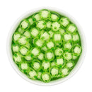 Lime Green Translucent Pumpkin White Core Beads 12mm (Package of 20)