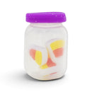 3-D Candy Corn Filled Halloween Jar Silicone Focal Bead 25x17x17mm (Package of 1)