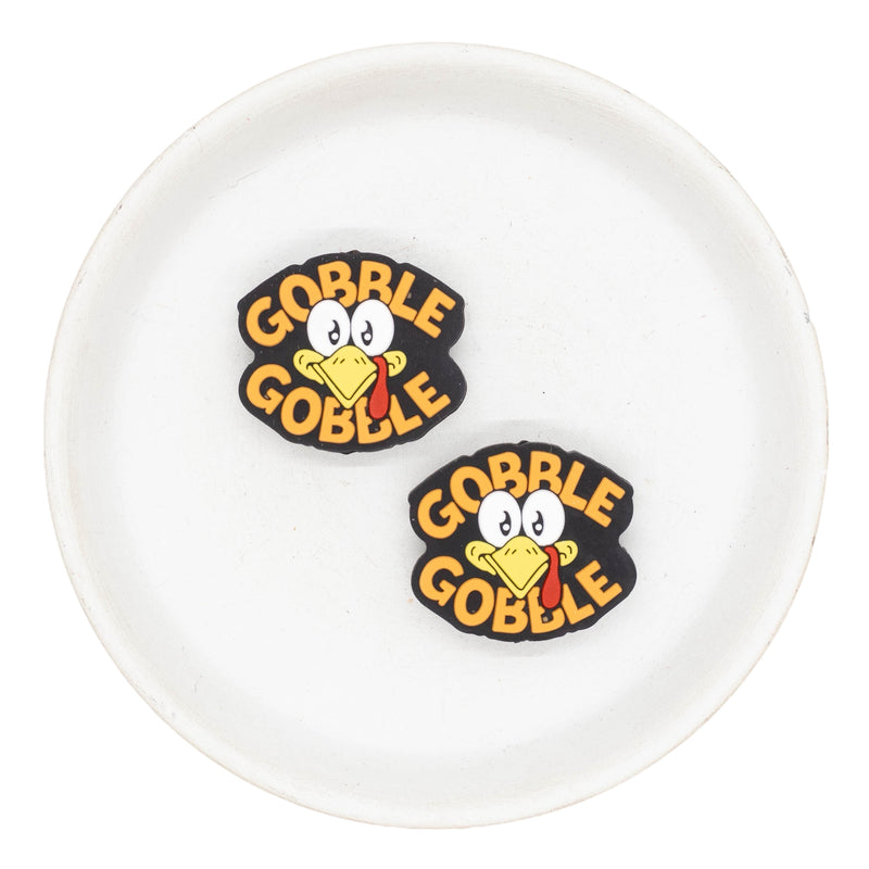 Gobble Gobble Silicone Focal Bead 27x30mm (Package of 2)