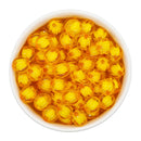 School Bus Yellow Translucent Pumpkin White Core Beads 12mm (Package of 20)