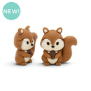 3-D Squirrel Silicone Focal Bead 28x28x15mm (Package of 2)