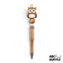 3-D Owl Silicone Focal Bead 31x27x16mm (Package of 2)