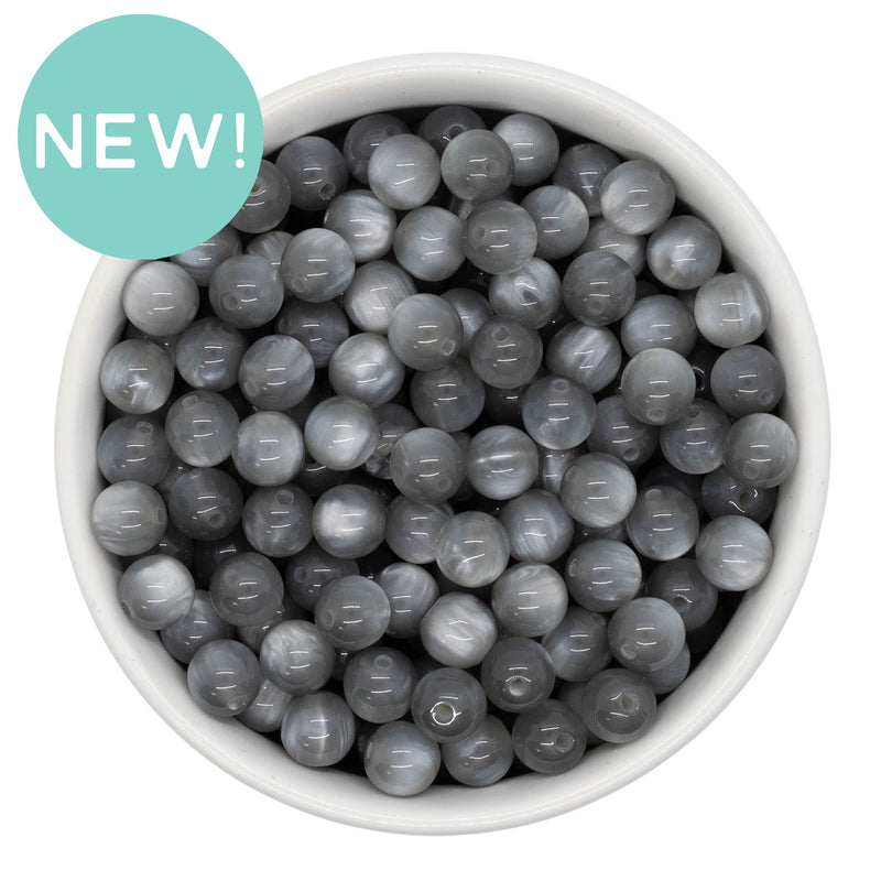 Grey Pearly Luster Beads 8mm (Package of Approx. 50 Beads)
