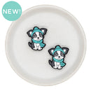 Bundled Up Dog Silicone Focal Bead 31x27mm (Package of 2)
