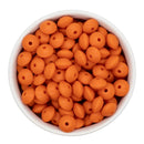 Pumpkin Silicone Lentil Beads 7x12mm (Package of 20)