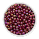 Burgundy Solid Iridescent Beads 8mm (Package of Approx. 50 Beads)