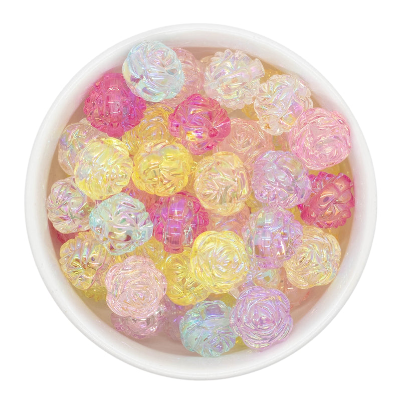 Iridescent Flower Bead Mix 16mm (Package of 20)