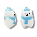 3-D Cozy Polar Bear Silicone Focal Bead 32x20x18mm (Package of 2)