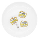 Gold, Silver & Black Happy New Year Acrylic Accent 38x44mm (Package of 1)