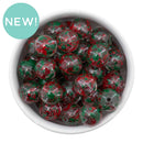 Clear w/Christmas Splatter Beads 16mm (Package of 10)