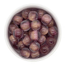 Mauve Color Core Glitter Illusion Beads 16mm (Package of 10)
