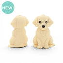 3-D Blonde Dog Silicone Focal Bead 31x14x20mm (Package of 2)